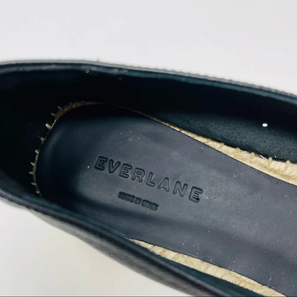 EVERLANE LEATHER ESPADRILLE WEDGE SHOES - Picture 5 of 11